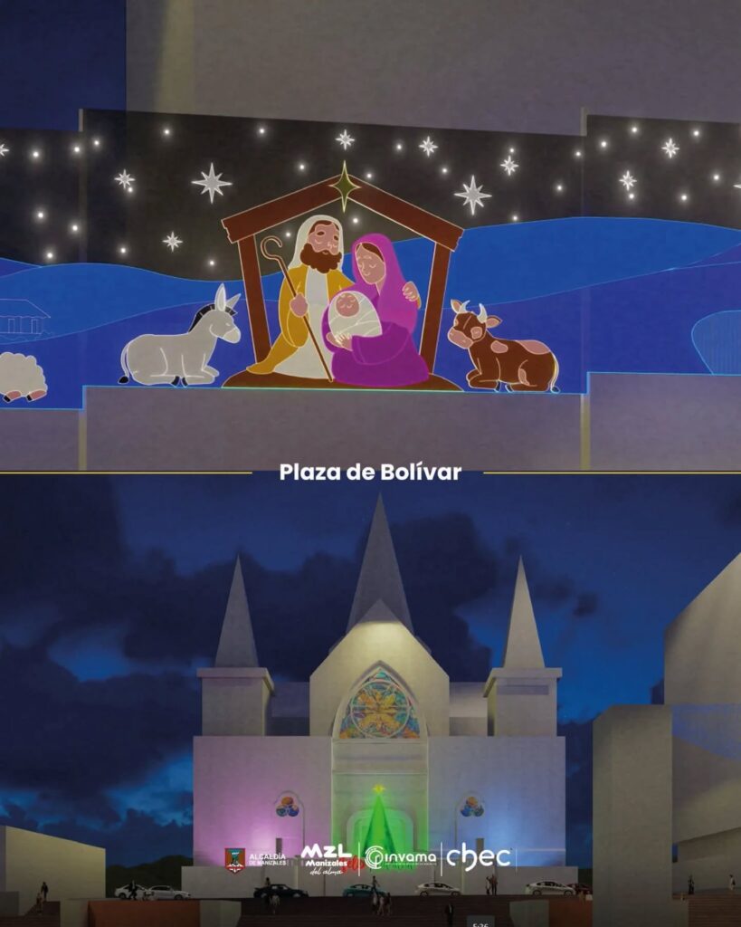 aspecto del alumbrado navideño