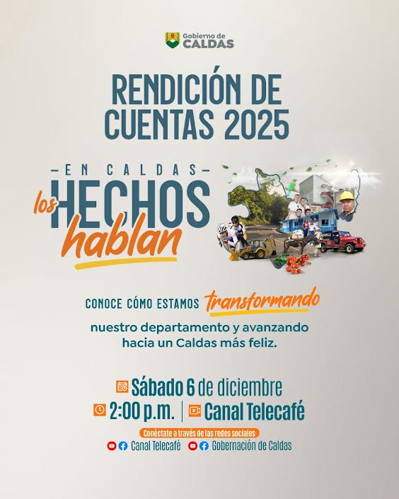 invitación a rendición de cuentas de la gobernación de caldas