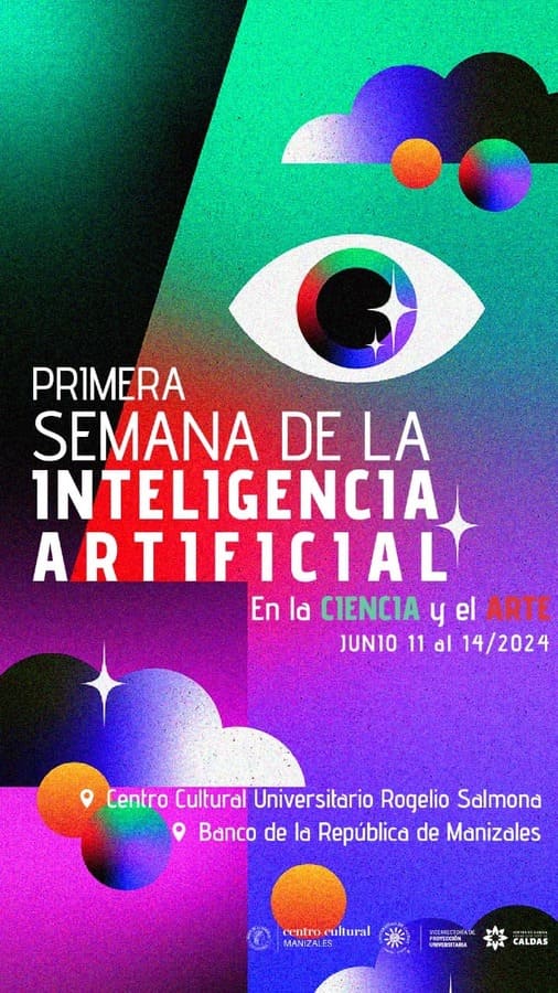 afiche promocional de evento inteligencia artifical