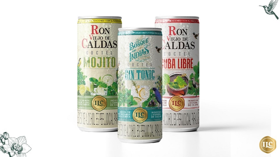 muestra de cocteles que produce la industria licorera de caldas