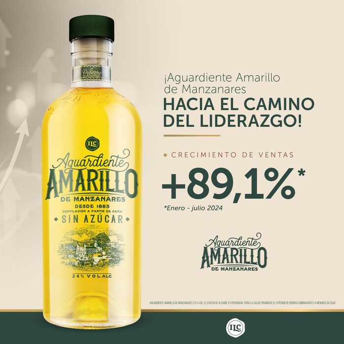 imagen de botella de aguardiente amarillo