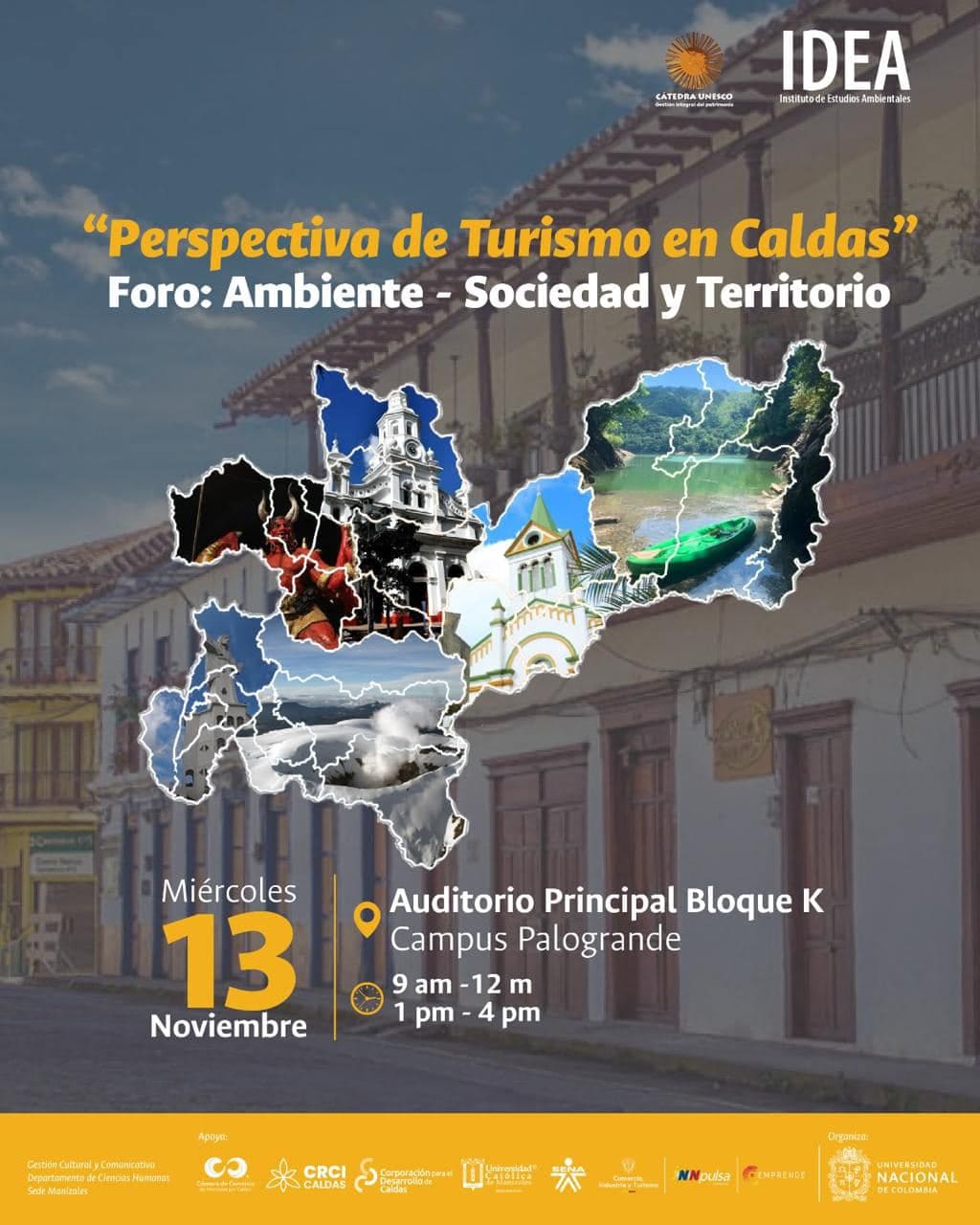 imagen para promocionar foro de turismo en caldas