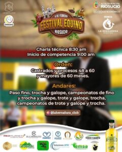 Imagen que informa las actividades del Festival Equini