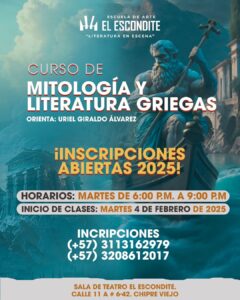 Imagen que invita al curso de literatura griega