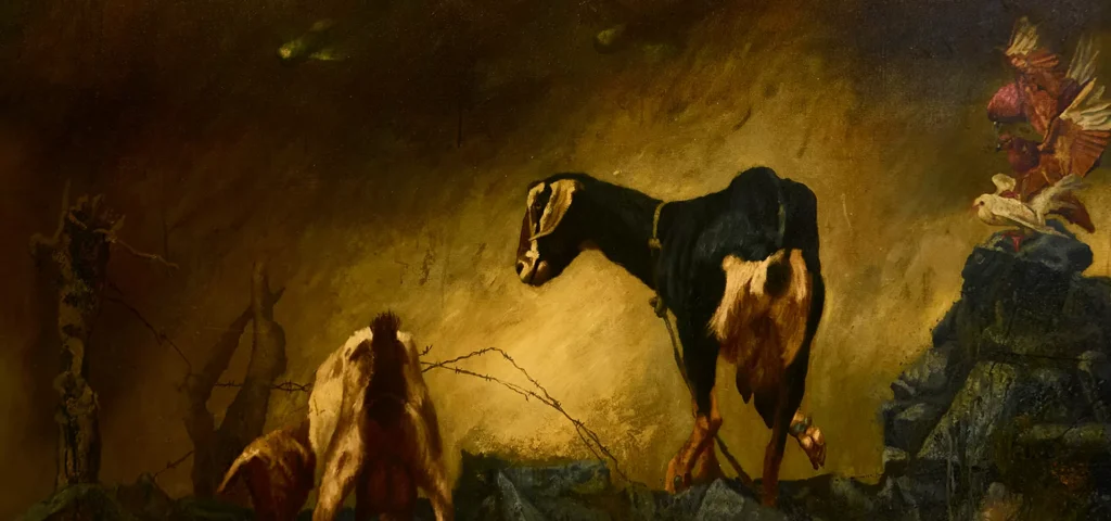 una de las obras de la exposición Miradas