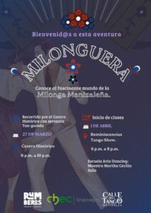 image evento para dar a conocer el espíritu de tango y milonga en Manizales