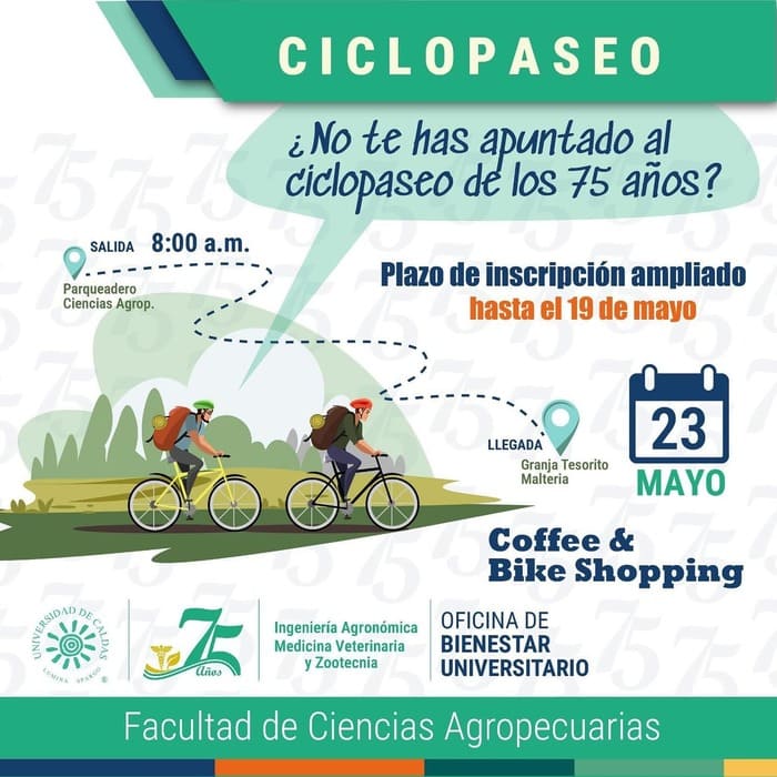 Ciclo paseo en conmemoración 75 años u de caldas