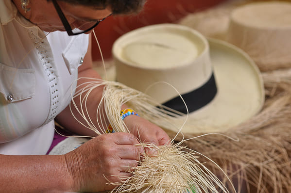 tejedora de sombreros en aguadas
