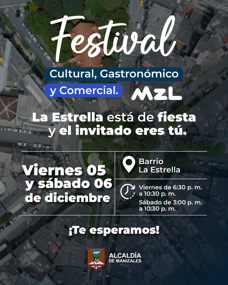 estrella cartel de invitación a festival