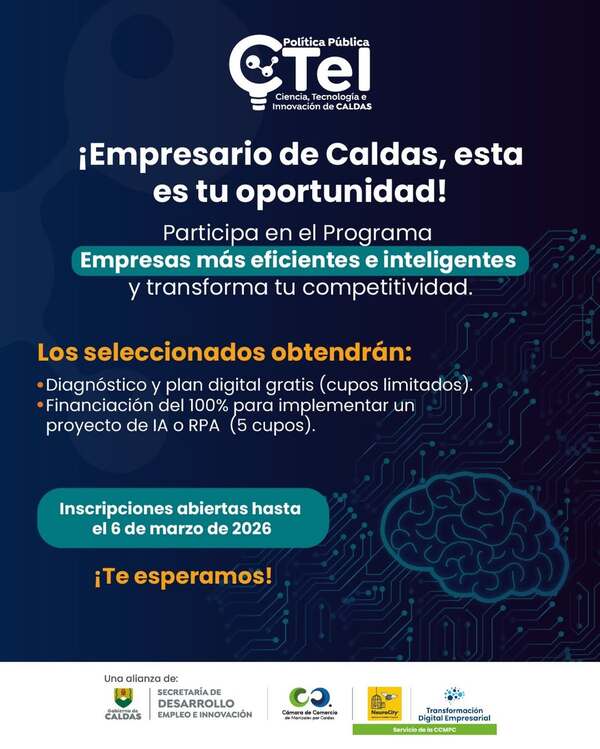 La Gobernación de Caldas invita a “Empresas más eficientes e inteligentes”