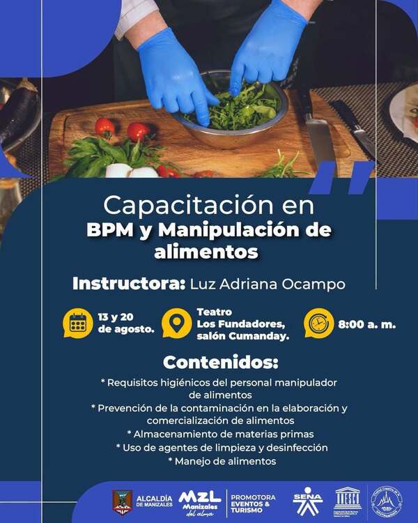 Capacitación para el sector gastronómico de Manizales