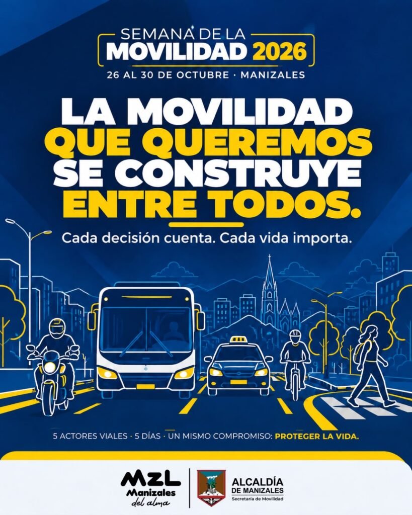 Manizales se prepara para la Semana de la Movilidad 2026